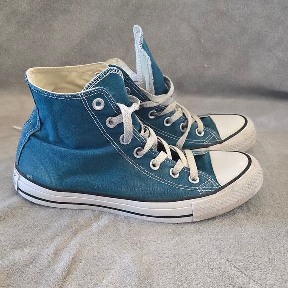 Converse High Top Teal Canvas Sneakers Women’s Size 8 Mens 6 - Picture 1 of 9